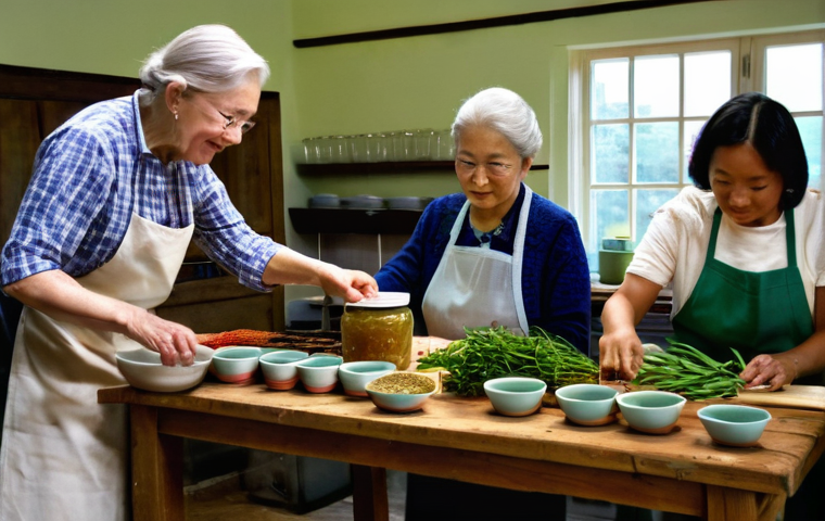 전통 장류 자가 제조를 위한 커뮤니티 참여 - Image Prompt 1: The Vibrant Community Workshop**